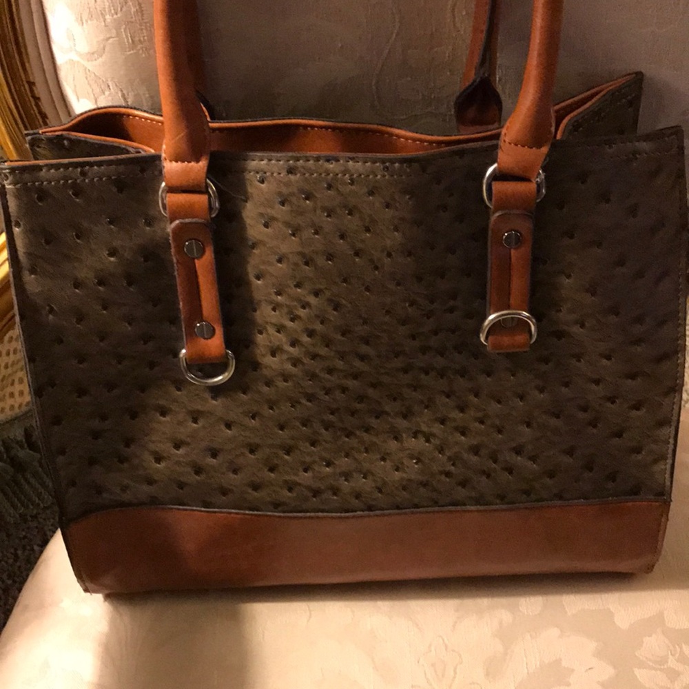 Ostrich Look Handbag